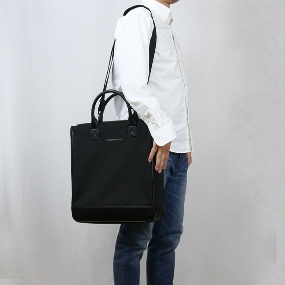 EMPORIO ARMANI Y4N134 Tote Bag BLACK-BLACK-BLACK Black Men's - Picture 6 of 6